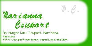 marianna csuport business card